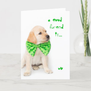 Freundschaft St Patricks Day Puppy Karte