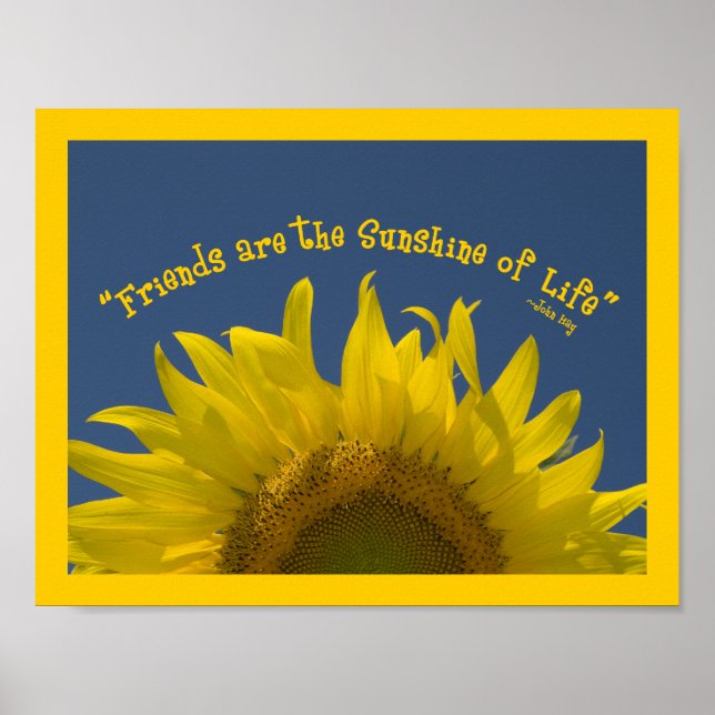 Freundschaft Sunflower Poster (Vorne)