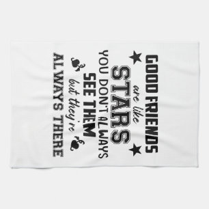 Freundschaft T-Shirt Zitat Guter Freund Wie Stern Geschirrtuch