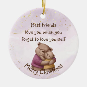 Freundschaft Teddy Bären Liebe Sie Inspiration Keramik Ornament