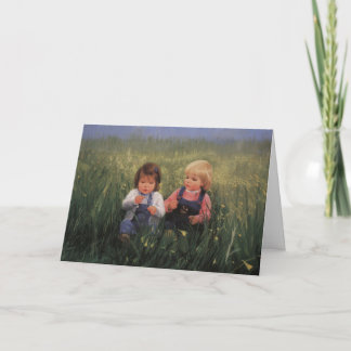 Freundschaft und Blumen Karte
