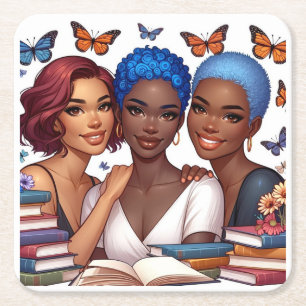 Freundschaft und Worte Rechteckiger Pappuntersetzer