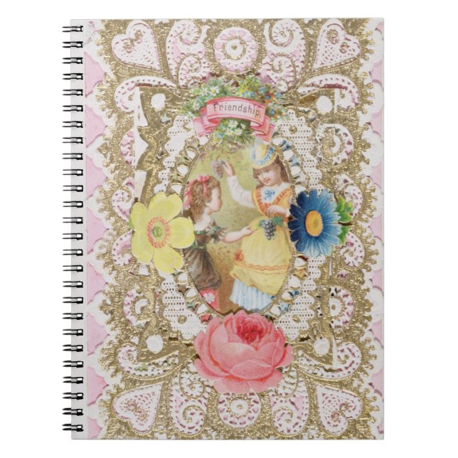 Freundschaft, Valentinsgrußkarte, c.1870 Notizblock (Vorderseite)