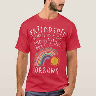 Freundschaft verdoppelt Ihre Freude und teilt Freu T-Shirt