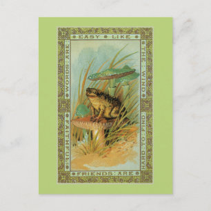 Freundschaft, viktorianischer Frosch (Kröte), Gift Postkarte