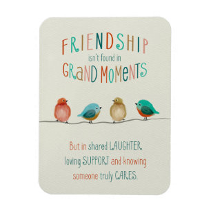 Freundschaft Vögel Geteiltes Lachen und Unterstütz Magnet