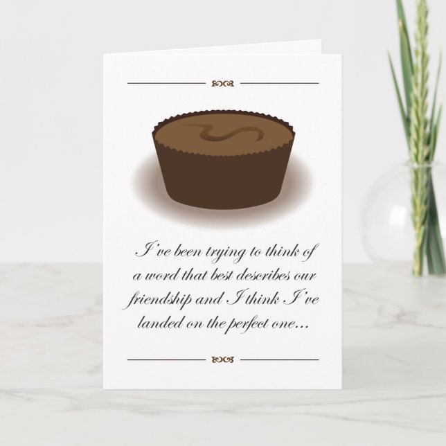 Freundschaft wie Schokoladenkarte Karte (Vorderseite)