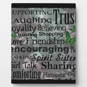 Freundschaft Word Art Fotoplatte