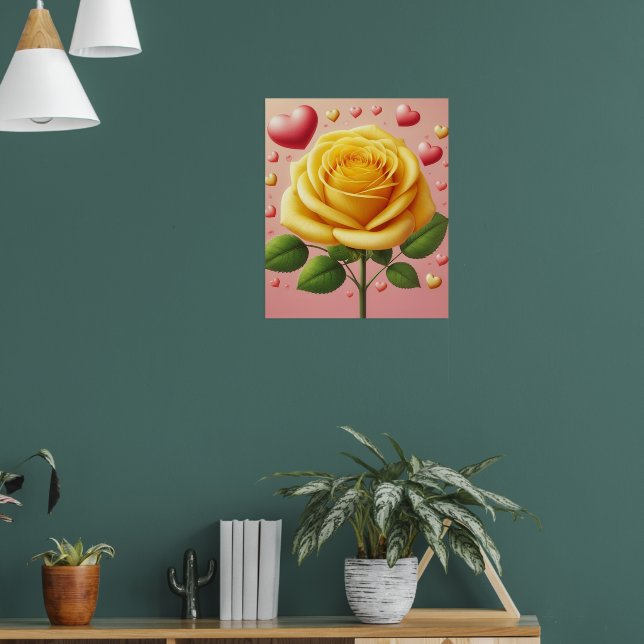 Freundschaft Yellow Rose Poster (Wohnzimmer 1)