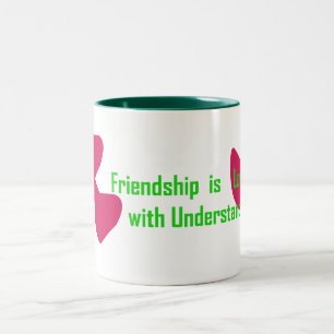 Freundschaft Zweifarbige Tasse