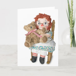 Freundschaft zwischen Rag Doll und Teddy Bear Karte