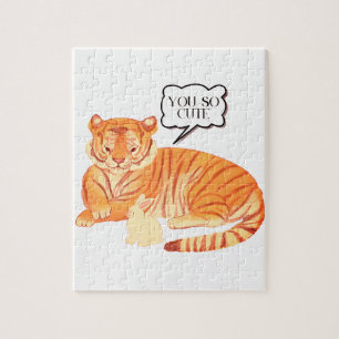 Freundschaft zwischen Tiger und Bunny - Süße Tier Puzzle