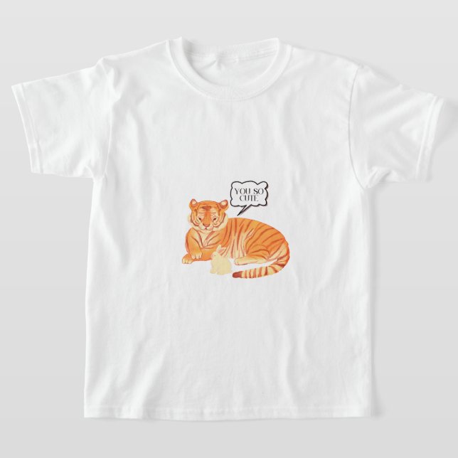 Freundschaft zwischen Tiger und Bunny - Süße Tier  T-Shirt (Ablage )