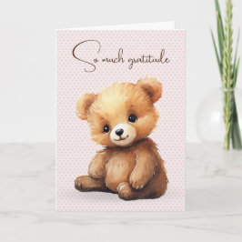 Freundschaft zwischen Wasserfarbe und Teddy Bear Karte