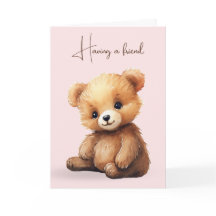Freundschaft zwischen Wasserfarbe und Teddy Bear