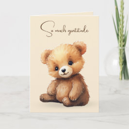 Freundschaft zwischen Wasserfarbe und Teddy Bear Karte
