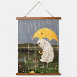 Freundschaften schließen wandteppich mit holzrahmen