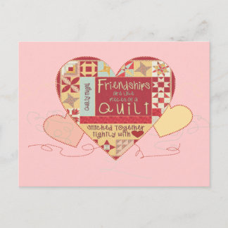 Freundschaften sind wie Steppdeckenpostkarten Postkarte