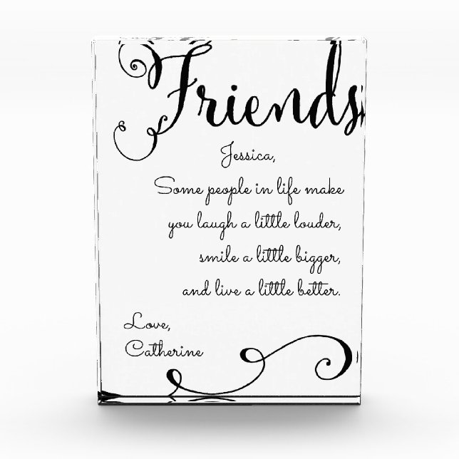 Freundschafts-Anerkennung Fotoblock (Vorderseite)