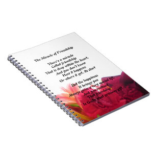 Freundschafts-Gedicht-Anmerkungs-Buch-Zeitschrift Notizblock