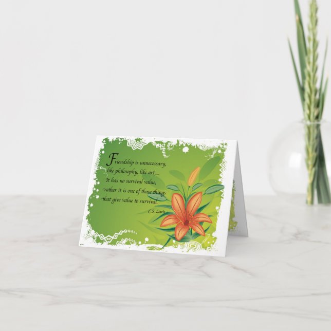 Freundschafts-Karte Karte (Vorderseite)