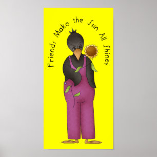 Freundschafts-Krähe Poster