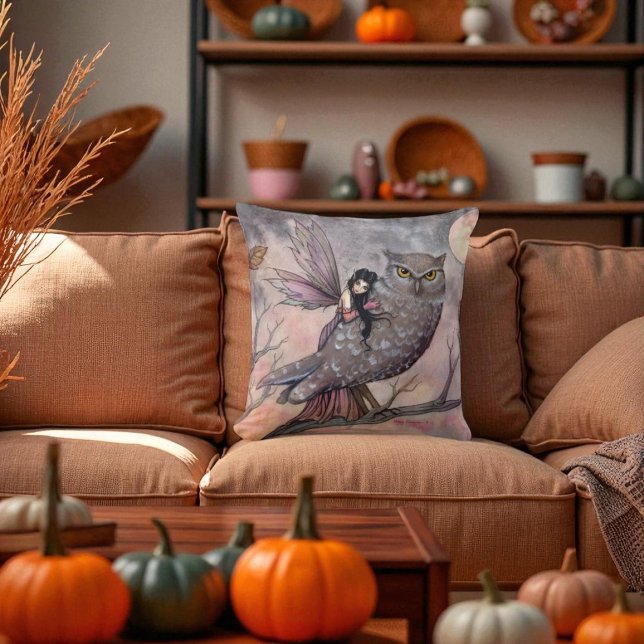 Freundschafts-Owl und Fairy-Throw-Kissen Kissen (Von Creator hochgeladen)