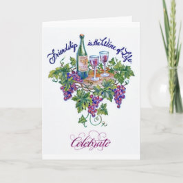 Freundschafts-Wein der Leben-Karte Karte