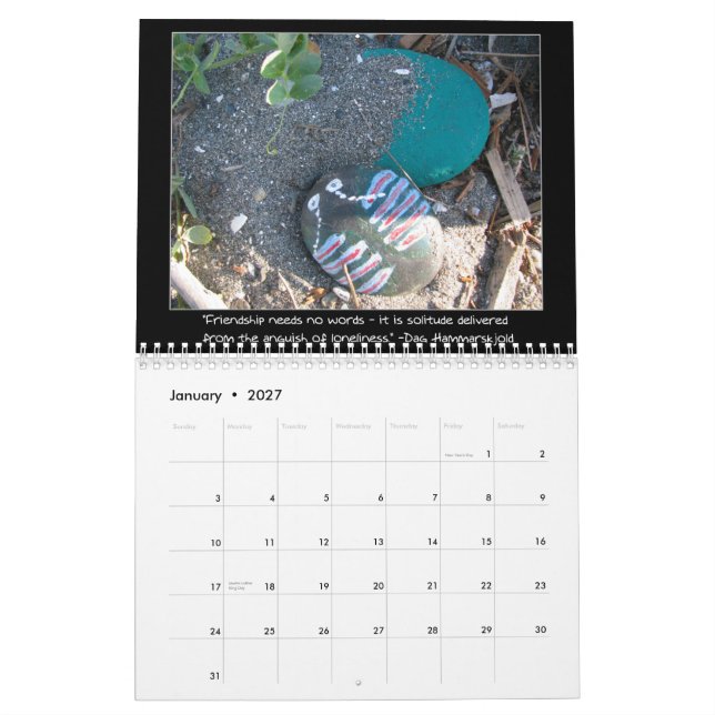 Freundschafts-Zitate Kalender (Jan 2027)