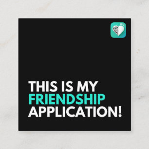 Freundschaftsapplikation Quadratische Visitenkarte