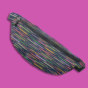 Freundschaftsbracelets-Muster auf Navy Blue Bauchtasche