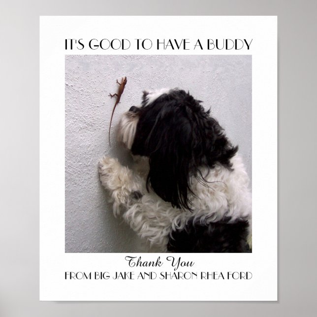 FreundschaftsBuddy-Poster mit meinem Hund Poster (Vorne)