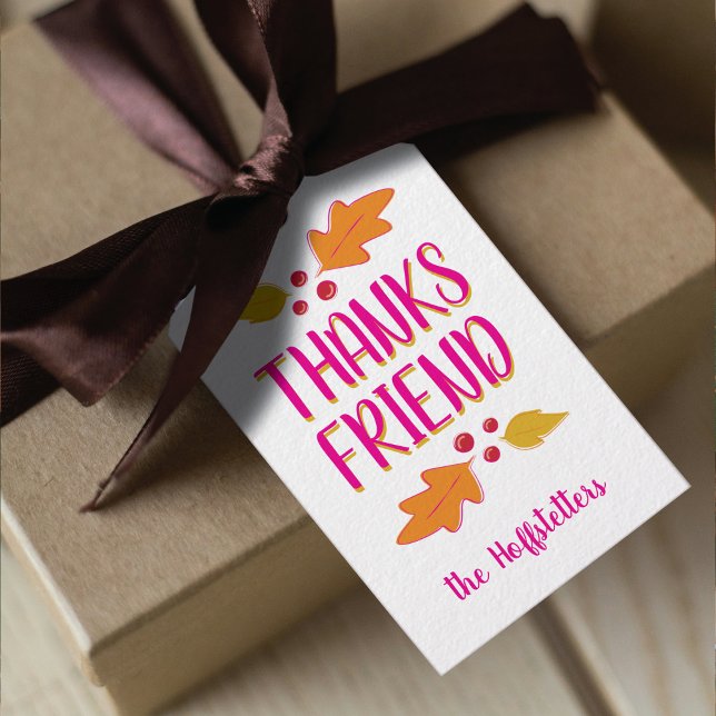 Freundschaftsfest | Rosa und Gold Geschenkanhänger (Von Creator hochgeladen)