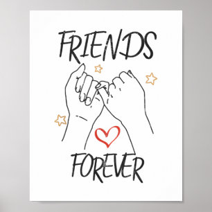 Freundschaftsfreundschaft für immer beste Freunde  Poster
