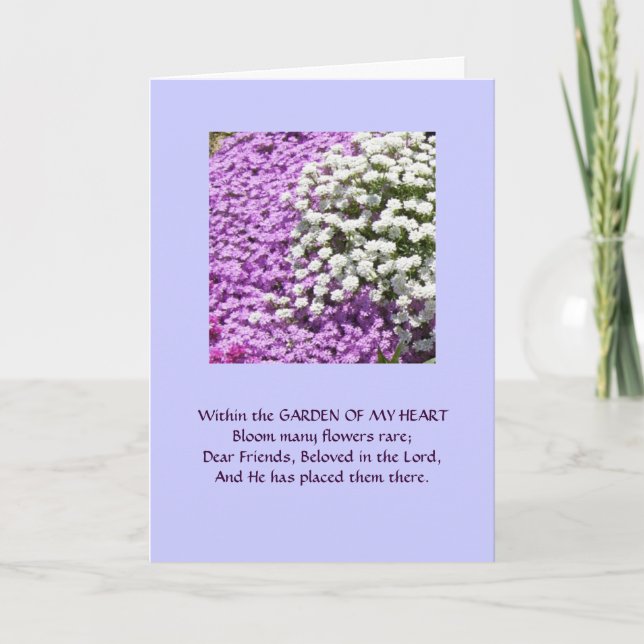 Freundschaftsgarten meiner Herzkarte Dankeskarte (Vorderseite)