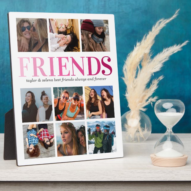Freundschaftsgeschenk | Friend Foto Collage Fotoplatte (Seite)