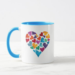 Freundschaftsgeschenk, Regenbogenhöre, anpassbar Tasse