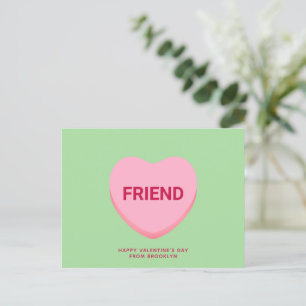 Freundschaftsgrün Gespräch Herzlichen Valentinstag Postkarte