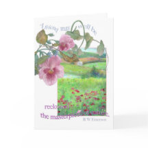 Freundschaftsgruß mit Impressionistlandschaft