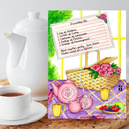 Freundschaftskarte Tea Friendship Card Karte