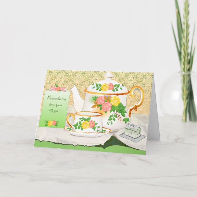 Freundschaftskarte - Teacup & Tee Pot Card Karte (Vorderseite)