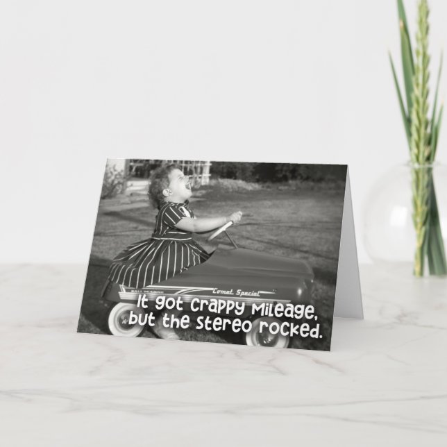 Freundschaftskarte - Vintages Pedalauto - Straßena Karte (Vorderseite)