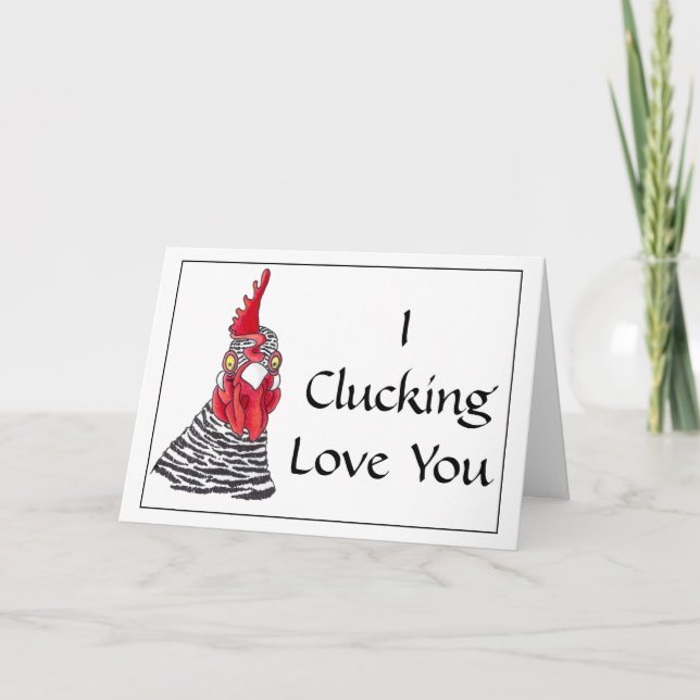 Freundschaftskarten Chicken Grußkartenjungen Mädch Karte (Vorderseite)