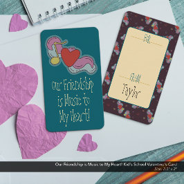 Freundschaftsmusik - Valentinenkarte des Kid's Sch Mitteilungskarte