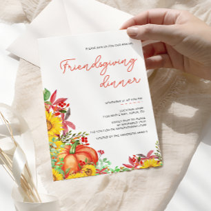 Freundschaftspendendes Erntedank Dinner Fall Pumpk Einladung