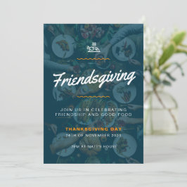 Freundschaftspflegende Erntedank Party Einladung
