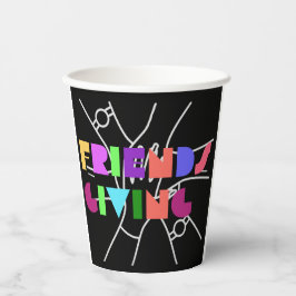 Freundschaftsplatz: Dankbar & zusammengebracht Pappbecher