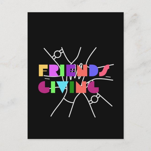 Freundschaftsplatz: Dankbar & zusammengebracht Postkarte (Vorderseite)