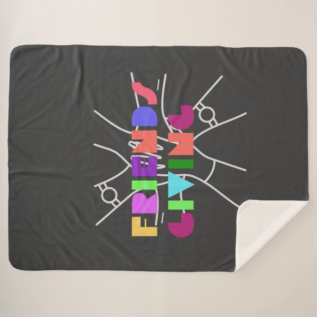 Freundschaftsplatz: Dankbar & zusammengebracht Sherpadecke (Vorderseite (Horizontal))