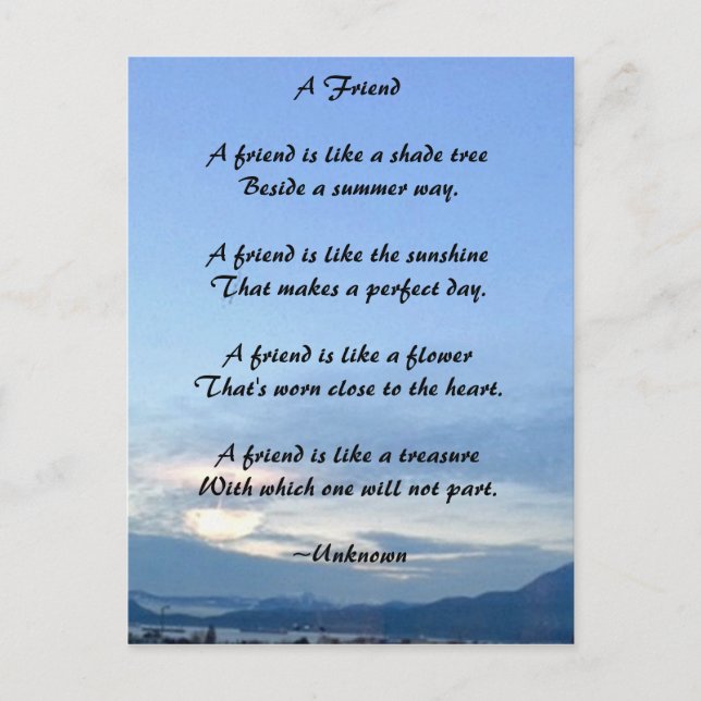 Freundschaftspostkarte Postkarte (Vorderseite)